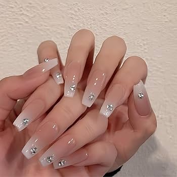 ♡ ハンドメイド ネイル ♡ Amazon | Liberte555 ネイルチップ バレリーナ 3d 韓国 可愛い